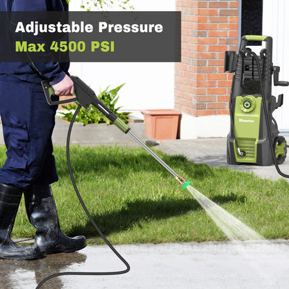 Electric Pressure Washer - with Adjustable PSI Switch, Power Washer with Hose Reel, with Foam Cannon